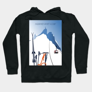 Chamonix Aiguille du Midi skis leewarddesign Hoodie